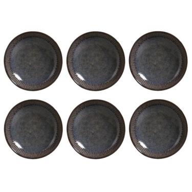 Imagem de Conjunto De Pratos Fundos 06 Peças Linhas Titanium Porto Brasil