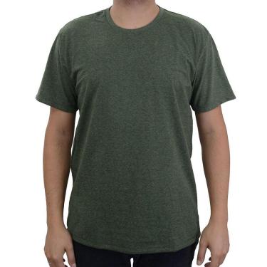 Imagem de Camiseta Masculina Ogochi Essencial Slim Verde Mescla - 0064-Masculino