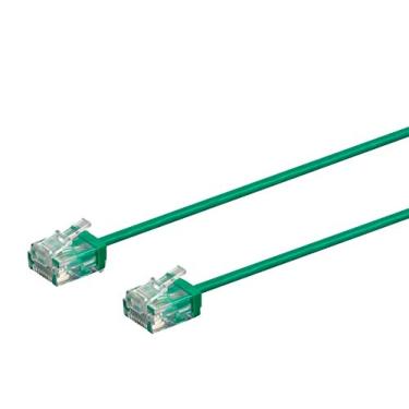 Imagem de Monoprice Cabo Ethernet Cat6 – 3,5 m – Verde | trançado, 550 MHz, UTP, fio de cobre puro e desencapado, 32 AWG – Série Micro SlimRun