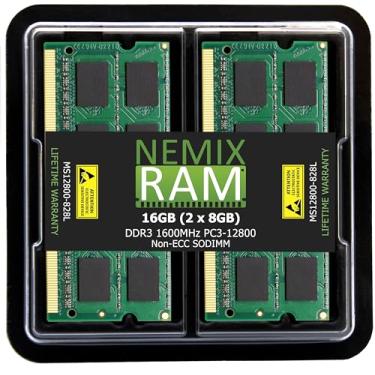 Imagem de NEMIX RAM Kit de memória RAM de substituição compatível com Synology Rackstation RS1219+ RS818RP+ RS818RP+ RS818+ Diskstation DS1817+ DS1517+ RAM1600DDR3L-8GBX2 de 16 GB (2 x 8 GB)