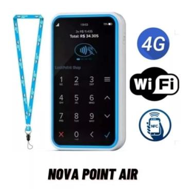 Imagem de Point Air 4G Wi-fi Nfc - a maquininha mais veloz, mais leve e mais moderna do mercado (CHIP CLARO - Plano de dados incluso)