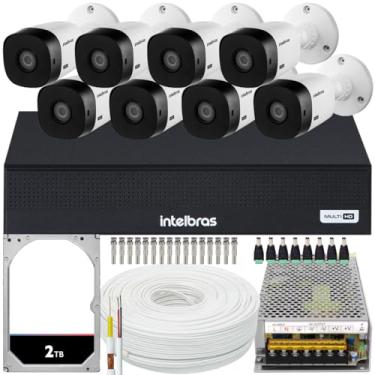 Imagem de Kit Cftv Intelbras 8 Câmeras vhl 1220 Full HD Mhdx 3008C 2TB