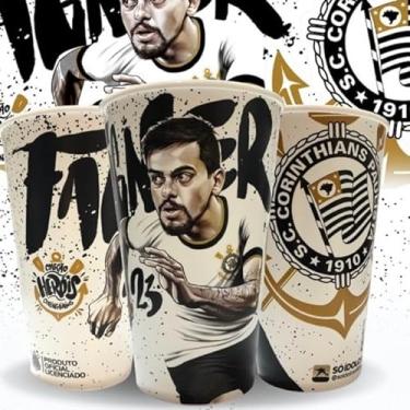 Imagem de Copo do Corinthians Oficial Coleção Ídolos Fagner - Plástico 550ml