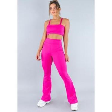 Imagem de Conjunto MVB Modas Calça Flare e Top Faixa com Alça Feminina-Feminino