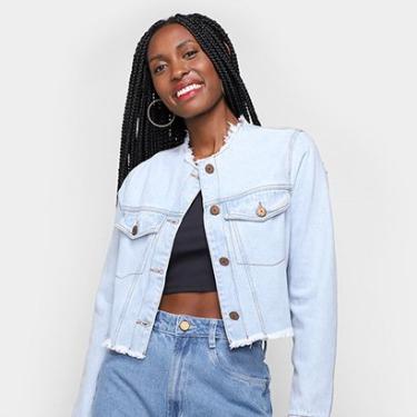 Imagem de Jaqueta Jeans Lança Perfume Comfort Bordada Feminina-Feminino