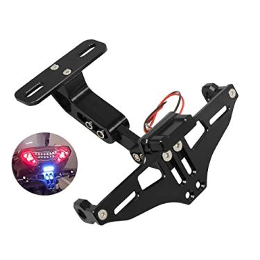 Imagem de Worldmotop Suporte de placa de licença de motocicleta kit eliminador de para-lama substituição universal para Yamaha Kawasaki, Honda, Ducati, Suzuki, BMW, ajustável, cauda leve, suporte arrumado