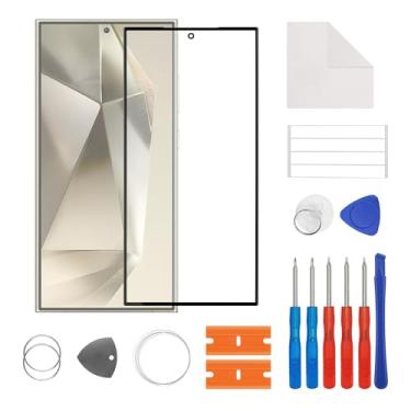 Imagem de SwarKing Substituição da tela de vidro da lente externa frontal para Sam S24 Ultra com kit de ferramentas de reparo gratuito (sem toque LCD e digitalizador)