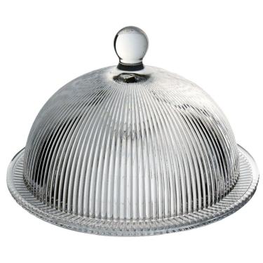 Imagem de QUEIJEIRA REDONDA HOME&CO COM TAMPA VIDRO 14x20x20cm TRANSPARENTE