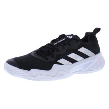 Imagem de adidas Tênis feminino Barricade, Preto/branco/prata, 38
