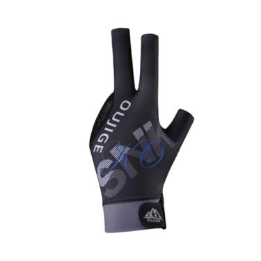 Imagem de Vaveren Luva de bilhar de 3 dedos Luva de sinuca profissional para adultos Luva antiderrapante Luva esportiva portátil para taco de sinuca com três dedos, Preto Cinza