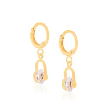 Imagem de Brincos banhado ouro 3x 24k 18k e 22k femininos argola pequenos redond