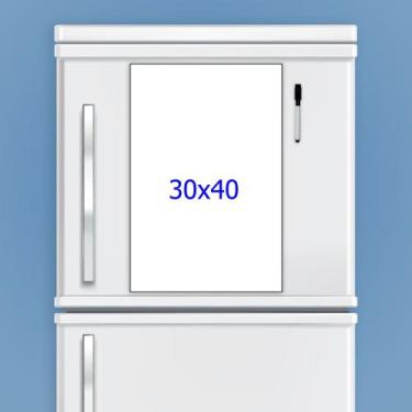 Imagem de Lousa magnética para geladeiras porta recados escreve apaga branco tot