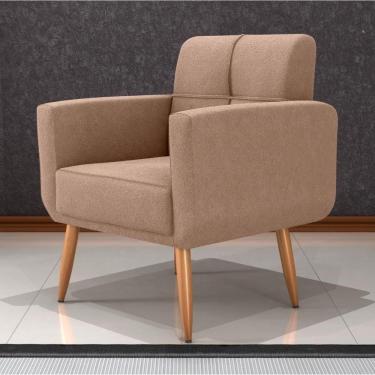 Imagem de Poltrona Decorativa Para Sala Lilian Boucle Marrom