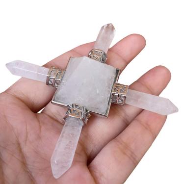 Imagem de Loveliome 4 Pontos de Chakra Gerador de Energia, Decoração de Pedra de Cristal Reiki Curativo
