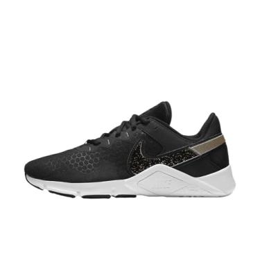 Imagem de Nike Tênis de treino feminino Legend Essential 2 (CZ3668-001, preto/branco/dourado metálico), multicor, 35