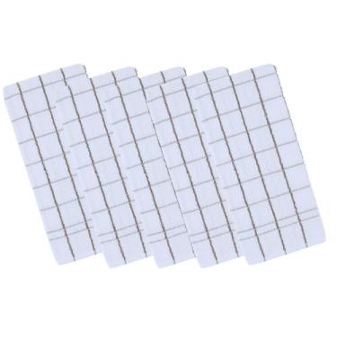 Imagem de Kit 5 panos de prato teka chef premium atoalhado 100% algodão 45 x 70c