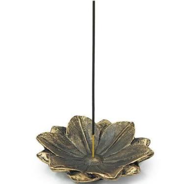 Imagem de Incensário Pratinho Flor De Lótus Gold 13097 - Mana Om By Sss