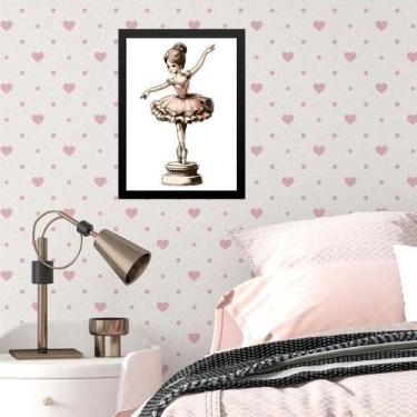 Imagem de Quadro Infantil Bailarina Caixinha De Música 45X34Cm - Quadros On-Line