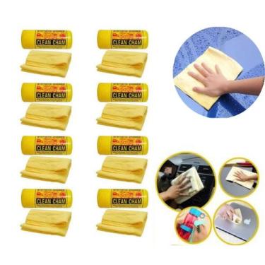 Imagem de Kit 8 Toalhas Pano Alta Absorção Multiuso Enxuga Seca Carro - Clean Ch