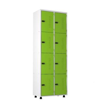 Imagem de Armário Roupeiro Aço 8 Portas Academia Guarda Volume EA702 Verde - Eli