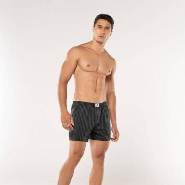 Imagem de Cueca Samba Canção Preto KPR 1405 Listrada, Preto, G