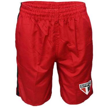 Imagem de Bermuda São Paulo Zilli Microfibra - SPR, M, Vermelho ecuro