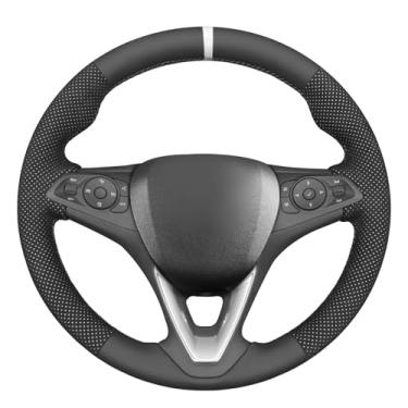 Imagem de MEWANT Capa de volante costurada à mão para Opel Astra(K) 2015-2020/Corsa(E) 2014-2019/Crossland X 2017-2020/Grandland X 2017-2020/Insígnia (CT) B 2017-2020/Karl 2015-2020/Z afira(C) 200 16-2019
