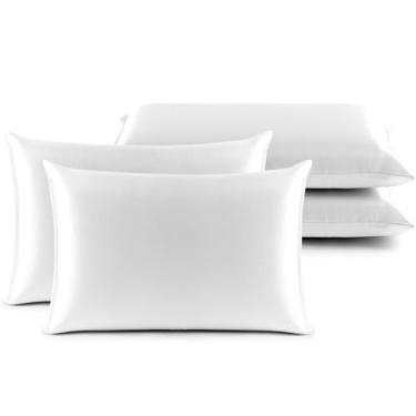 Imagem de 4 Fronhas Charmousse Seda Alto Brilho Anti Frizz Cetim - LuxBella, Bra