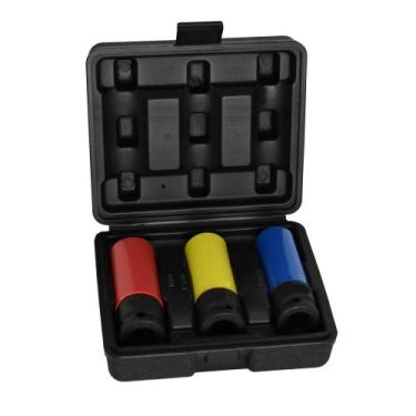 Imagem de Jogo de soquete de impacto longo para roda de liga leve 17 a 21 mm 1/2