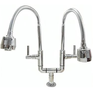 Imagem de Torneira Bica Dupla Gourmet, Bancada, Pia, Mesa, Cozinha - ORIGINAL CA