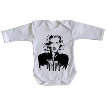 Imagem de body nenê criança roupa bebê manga longa Viúva Negra - Empório Dutra, 