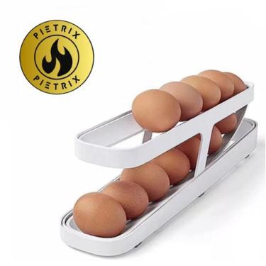 Imagem de Porta Ovos De 2 Andares Dispenser Automático De Ovos Para Refrigerador