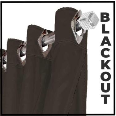 Imagem de cortina blackout Ana tecido grosso 8,00 x 2,70 sala bege - Bravin Cort