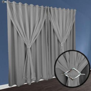 Imagem de Cortina Berlim blackout sala 7,00x2,50 Apartamento preto - Bravin Cort