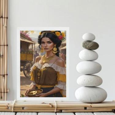 Imagem de Quadro Cigana Sarita - Moedas De Ouro 33X24Cm