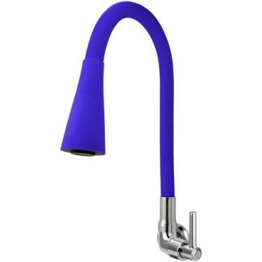 Imagem de Torneira Gourmet Cozinha Flexível Cone 2 Jatos Azul Parede - TFC, Vola