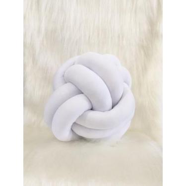 Imagem de Almofada Decorativa Nó Escandinavo para Sofá e Sala Branca - CasaHome