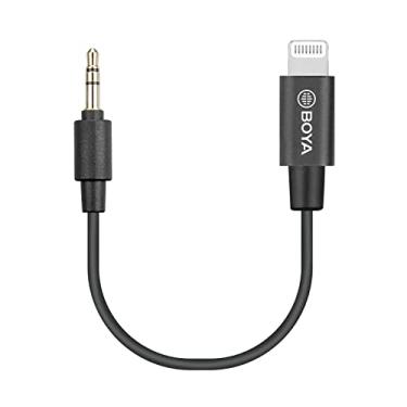 Imagem de BOYA Adaptador Lightning para 3,5 mm by-K1 (TRS) macho curto Lightning para macho cabo auxiliar de 3,5 mm para microfone TRS/microfone Shotgun/iPhone/iPad