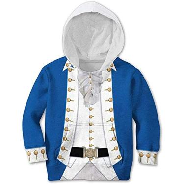 Imagem de SUOLA Moletom infantil com capuz estampado em 3D para figuras históricas influentes fantasia cosplay de presidente líder, Alexander Hamilton, 6-7 anos
