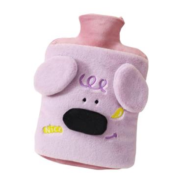 Imagem de Garrafa de água quente com tampa, bolsa de água quente de 2000 ml para compressa quente e fria, aquecedor de pés de mão para inverno nariz grande - roxo