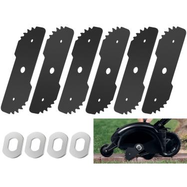 Imagem de Pacote com 6 lâminas de substituição para corte pesado EB-007 de 7-1/5.1 cm (com indicadores de desgaste) para Black & Decker LE750 LE710 LE760FF LE760 - Lâmina de reposição para a valetadeira de