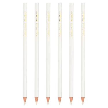 Imagem de PATIKIL Conjunto de lápis de cor branca, 6 lápis de cor a óleo, lápis de desenho de madeira para artistas, pintura artística