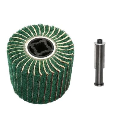 Imagem de Roda de polimento de aço inoxidável, polimento de metal, abrasivos, escova, rolo, ferramentas de polimento, 120x100x19mm, grão 120, M14,1