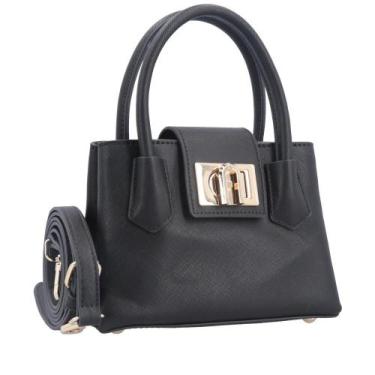 Imagem de Bolsa de Mão em Saffiano Stefani Bauarte, Preto