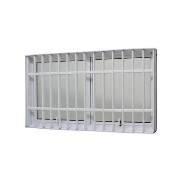 Imagem de Janela Maxim-Ar em Alumínio Branco Perfecta Max 80x120x9,5cm c/ Grade 