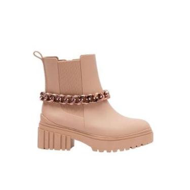 Imagem de Bota Feminina Petite Jolie Cano Baixo Bege Mocca - PJ7148-Feminino