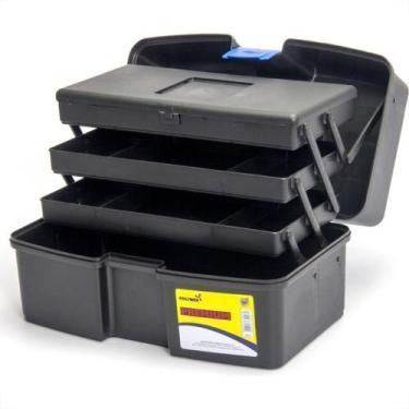 Imagem de Caixa Ferramenta Polymer 14'' Com 2 Bandejas + 1 Estojo 4043X