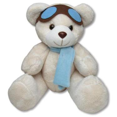 Imagem de Urso para Nicho Aviador Baunilha com Azul P - Gulu