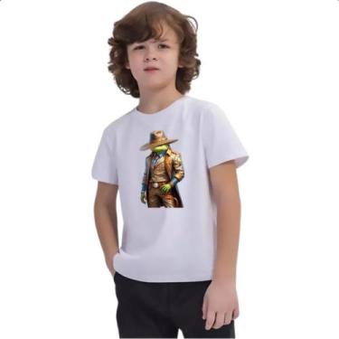 Imagem de Camiseta Infantil Sapo Cowboy - Alearts, 12