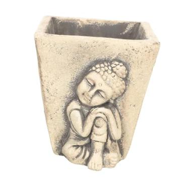 Imagem de ＡＷＨＡＯ Vaso de plantas de Buda Mini vaso de flores de cimento para decoração de mesa interna, Style a